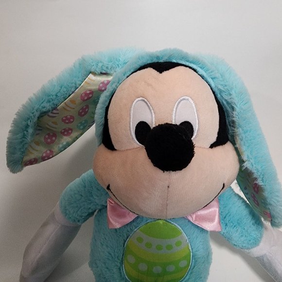 Disney Mickey Mouse Easter Bunny Plush Toy Stuffed Animal Medium 15 In. Green - Picture 2 of 7